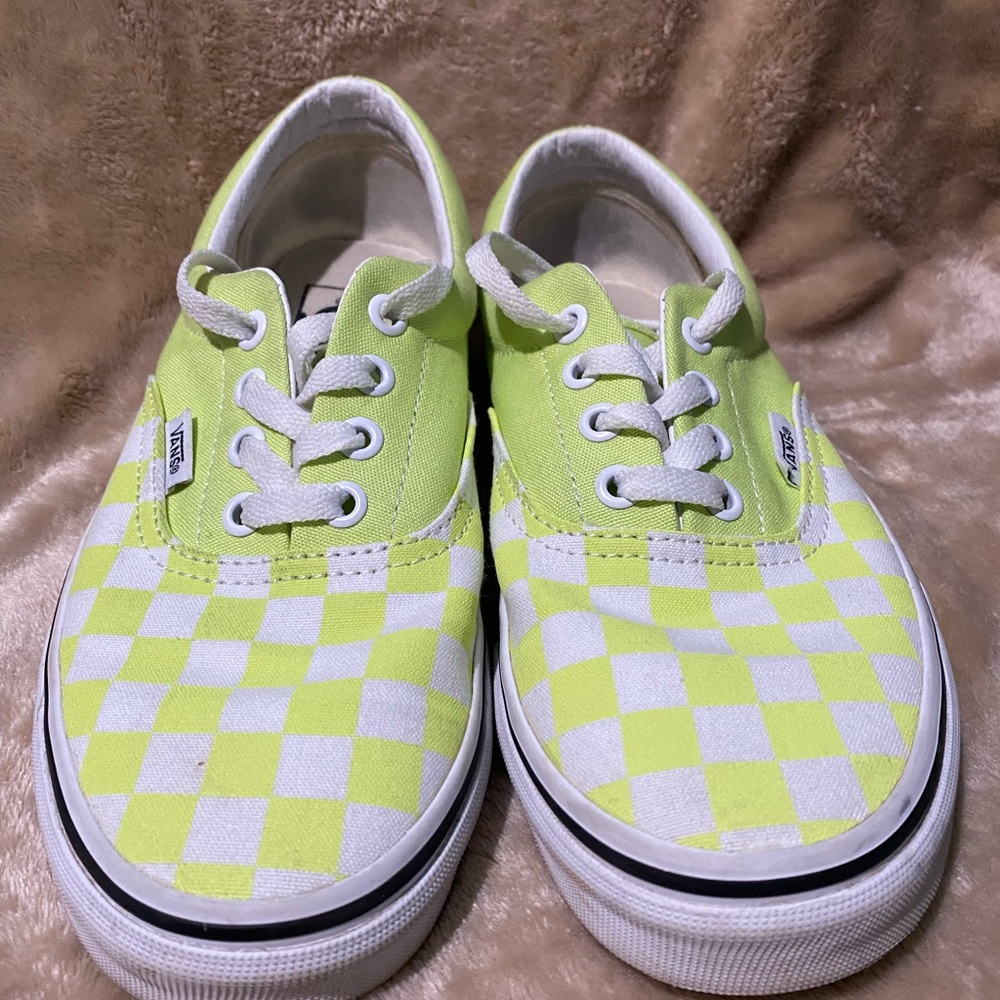 Green Checkered Vans